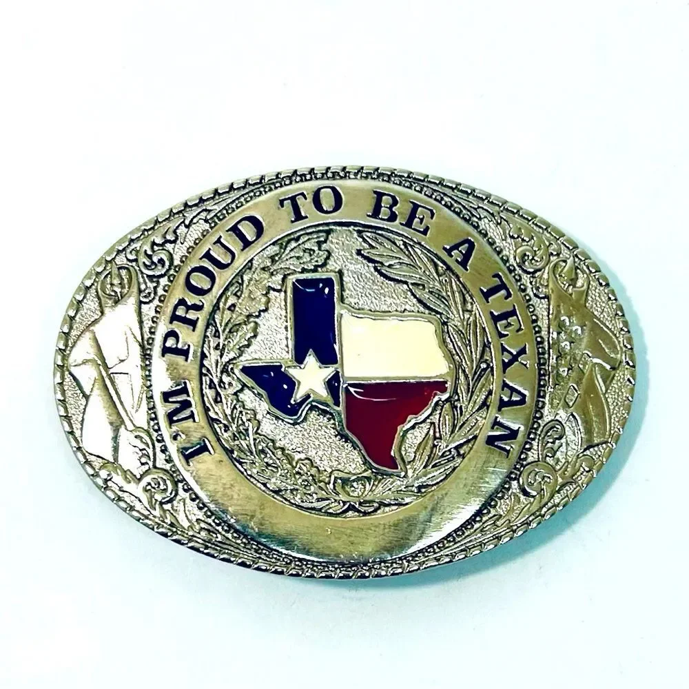 I'm Proud To Be A Texan Belt Buckle VINTAGE 1986 Limited Edition #7807